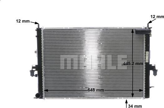 MAHLE CR 1510 000S - Радіатор, охолодження двигуна autocars.com.ua