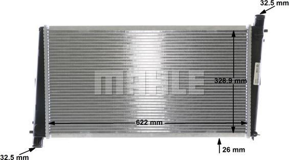 MAHLE CR 1541 000S - Радіатор, охолодження двигуна autocars.com.ua