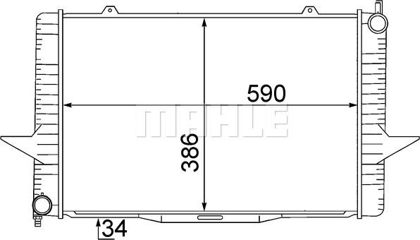 MAHLE CR 1543 000S - Радіатор, охолодження двигуна autocars.com.ua