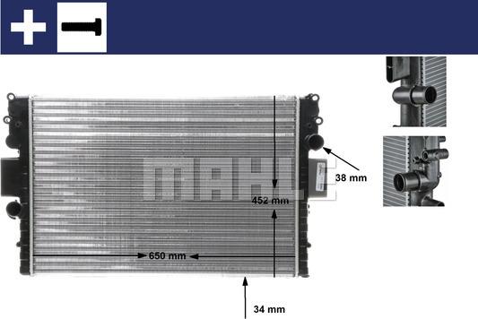 MAHLE CR 1551 000S - Радиатор, охлаждение двигателя avtokuzovplus.com.ua