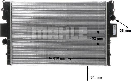 MAHLE CR 1551 000S - Радиатор, охлаждение двигателя avtokuzovplus.com.ua