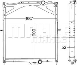 MAHLE CR 1556 000P - Радиатор, охлаждение двигателя avtokuzovplus.com.ua