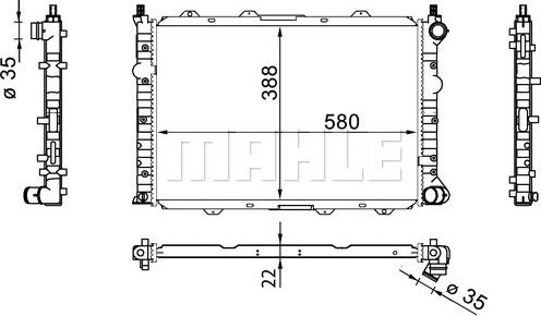 MAHLE CR 1567 000S - Радіатор, охолодження двигуна autocars.com.ua