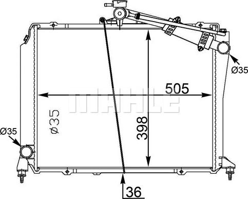 MAHLE CR 1572 000S - Радіатор, охолодження двигуна autocars.com.ua