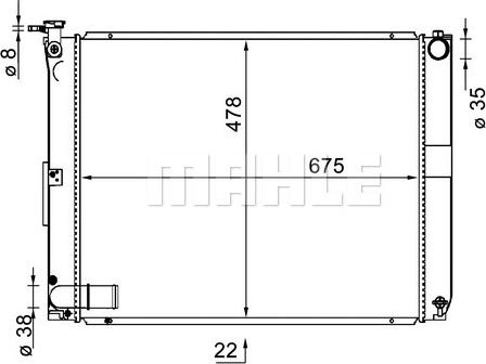 MAHLE CR 1578 000S - Радіатор, охолодження двигуна autocars.com.ua