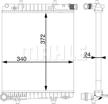 MAHLE CR 1590 000S - Радіатор, охолодження двигуна autocars.com.ua
