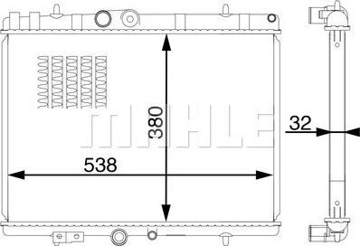 MAHLE CR 1597 000S - Радіатор, охолодження двигуна autocars.com.ua