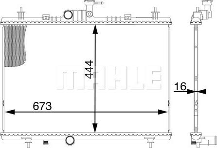 MAHLE CR 1606 000S - Радіатор, охолодження двигуна autocars.com.ua