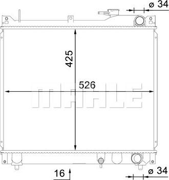 MAHLE CR 1659 000S - Радіатор, охолодження двигуна autocars.com.ua