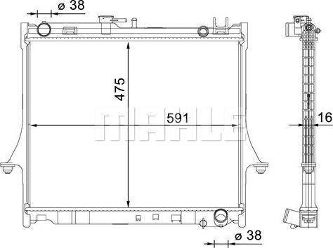 MAHLE CR 1661 000S - Радіатор, охолодження двигуна autocars.com.ua