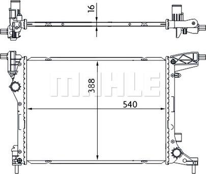 MAHLE CR 1663 000S - Радіатор, охолодження двигуна autocars.com.ua