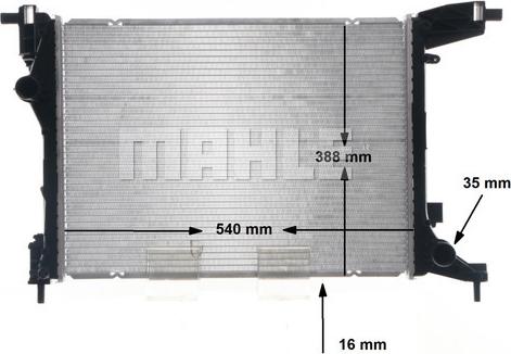 MAHLE CR 1663 000S - Радіатор, охолодження двигуна autocars.com.ua