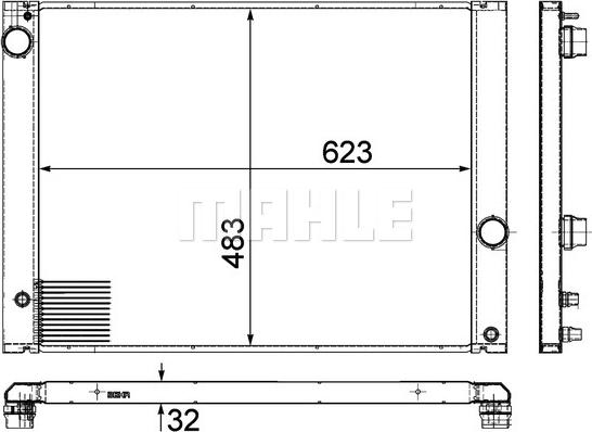 MAHLE CR 1682 000P - Радиатор, охлаждение двигателя avtokuzovplus.com.ua