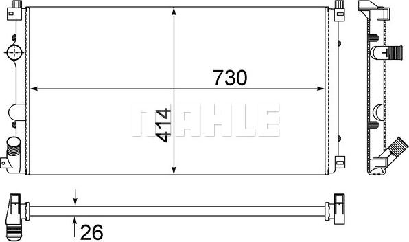 MAHLE CR 1683 000S - Радіатор, охолодження двигуна autocars.com.ua