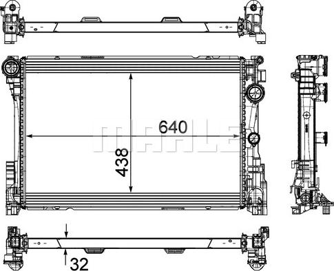 MAHLE CR 1684 000P - Радиатор, охлаждение двигателя avtokuzovplus.com.ua