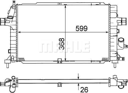 MAHLE CR 1687 000S - Радіатор, охолодження двигуна autocars.com.ua