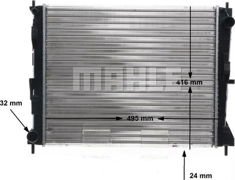 MAHLE CR 1691 000S - Радіатор, охолодження двигуна autocars.com.ua