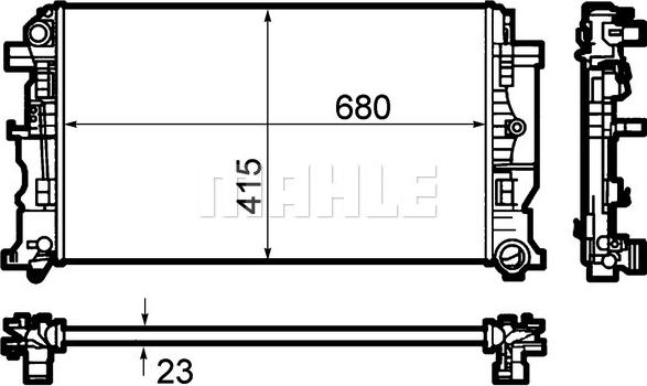 MAHLE CR 1710 000P - Радіатор, охолодження двигуна autocars.com.ua