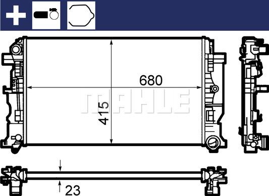 MAHLE CR 1710 000S - Радіатор, охолодження двигуна autocars.com.ua