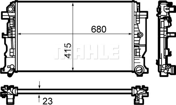 MAHLE CR 1710 000S - Радіатор, охолодження двигуна autocars.com.ua