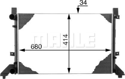 MAHLE CR 1715 000P - Радіатор, охолодження двигуна autocars.com.ua