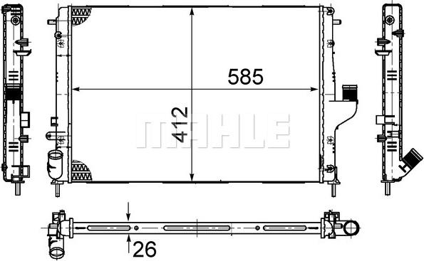 MAHLE CR 1790 000S - Радіатор охолодження autocars.com.ua