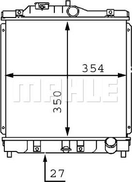 MAHLE CR 186 000S - Радіатор, охолодження двигуна autocars.com.ua