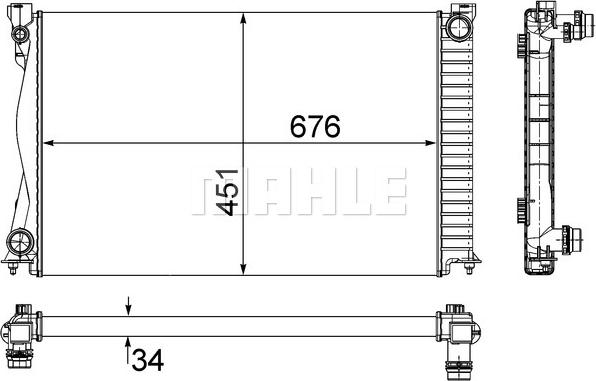 MAHLE CR 1861 000S - Радіатор, охолодження двигуна autocars.com.ua