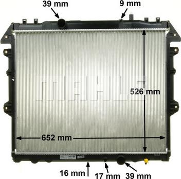 MAHLE CR 1867 000S - Радіатор, охолодження двигуна autocars.com.ua