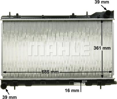 MAHLE CR 1875 000S - Радіатор, охолодження двигуна autocars.com.ua