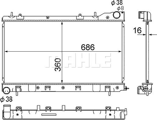 MAHLE CR 1875 000S - Радіатор, охолодження двигуна autocars.com.ua