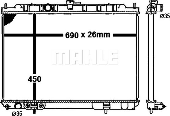 MAHLE CR 1877 000S - Радіатор, охолодження двигуна autocars.com.ua