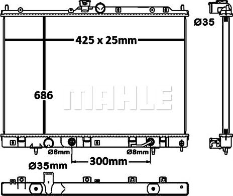 MAHLE CR 1881 000S - Радіатор, охолодження двигуна autocars.com.ua