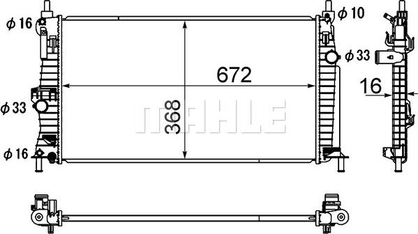 MAHLE CR 1886 000S - Радіатор, охолодження двигуна autocars.com.ua