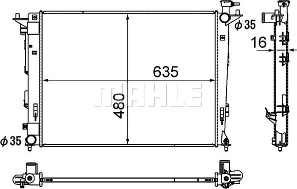 MAHLE CR 1891 000S - Радіатор, охолодження двигуна autocars.com.ua