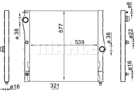 MAHLE CR 1904 000S - Радіатор, охолодження двигуна autocars.com.ua