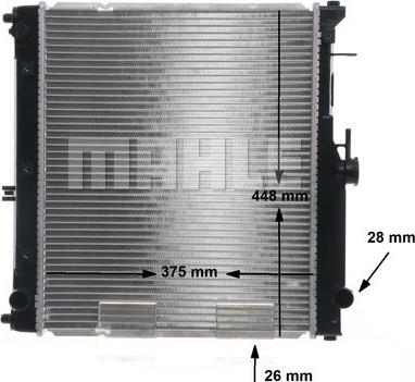 MAHLE CR 1964 000S - Радіатор, охолодження двигуна autocars.com.ua