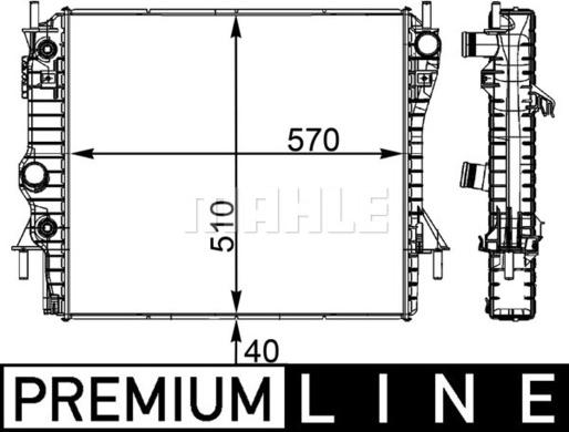 MAHLE CR 1965 000P - Радіатор, охолодження двигуна autocars.com.ua