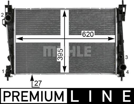 MAHLE CR 1986 000P - Радіатор, охолодження двигуна autocars.com.ua