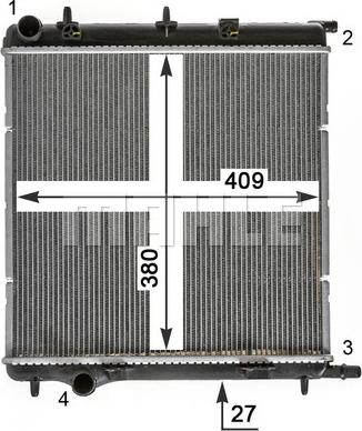 MAHLE CR 1988 000P - Радиатор, охлаждение двигателя avtokuzovplus.com.ua