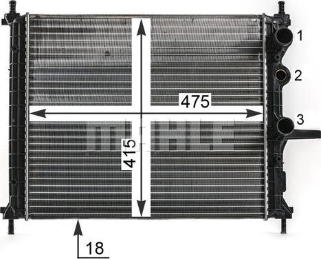 MAHLE CR 1993 000P - Радіатор, охолодження двигуна autocars.com.ua