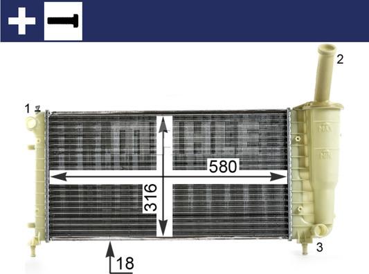 MAHLE CR 1994 000S - Радіатор, охолодження двигуна autocars.com.ua