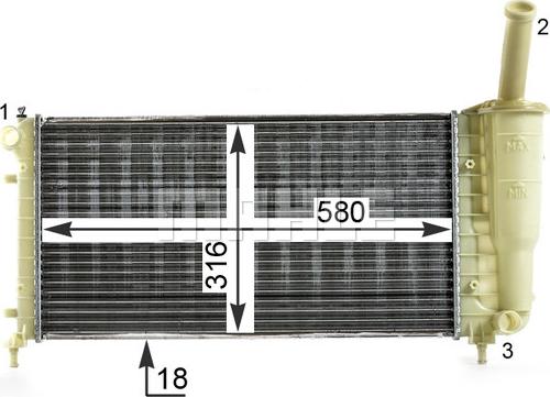 MAHLE CR 1994 000S - Радіатор, охолодження двигуна autocars.com.ua