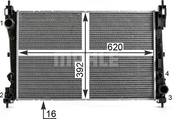 MAHLE CR 1997 000P - Радіатор, охолодження двигуна autocars.com.ua