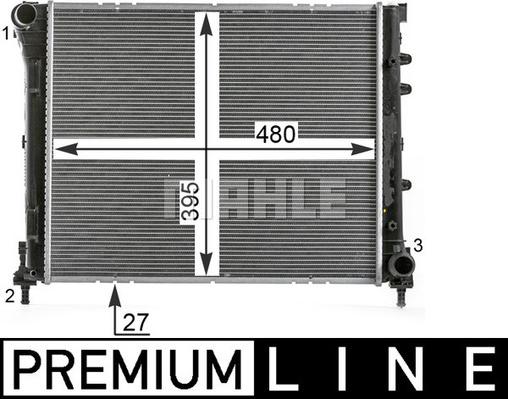 MAHLE CR 2000 000P - Радіатор, охолодження двигуна autocars.com.ua