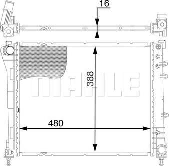 MAHLE CR 2004 000S - Радіатор, охолодження двигуна autocars.com.ua