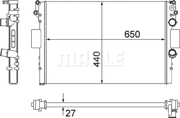 MAHLE CR 2006 000P - Радіатор, охолодження двигуна autocars.com.ua