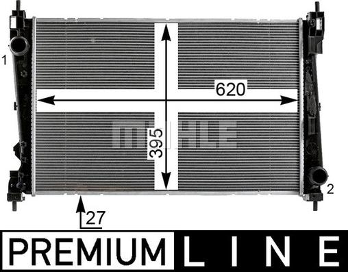 MAHLE CR 2011 000P - Радіатор, охолодження двигуна autocars.com.ua