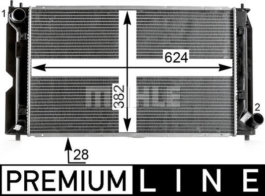 MAHLE CR 2016 000P - Радіатор, охолодження двигуна autocars.com.ua