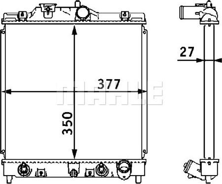 MAHLE CR 203 000S - Радиатор, охлаждение двигателя avtokuzovplus.com.ua